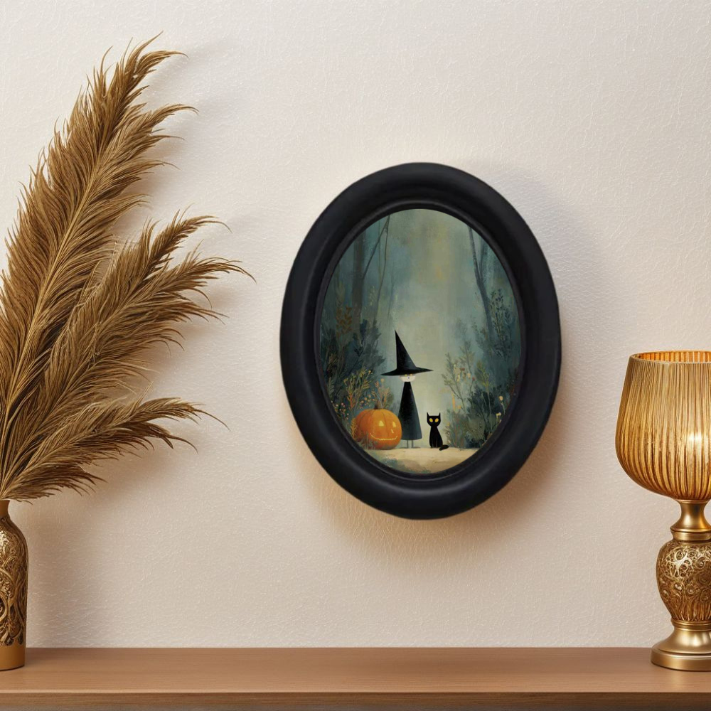 3D Printing Room - Mural Seni Dinding Penyihir Halloween Vintage