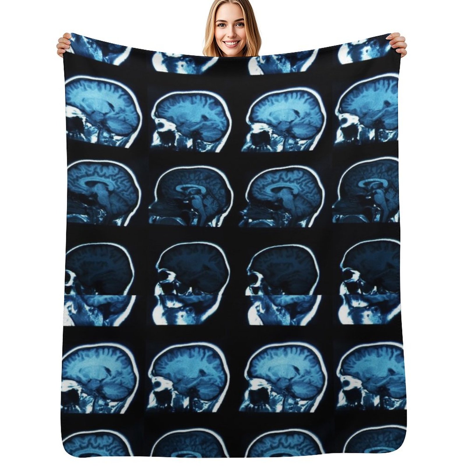3D Printing X Ray - Selimut Motif MRI Otak dan Sinar-X,