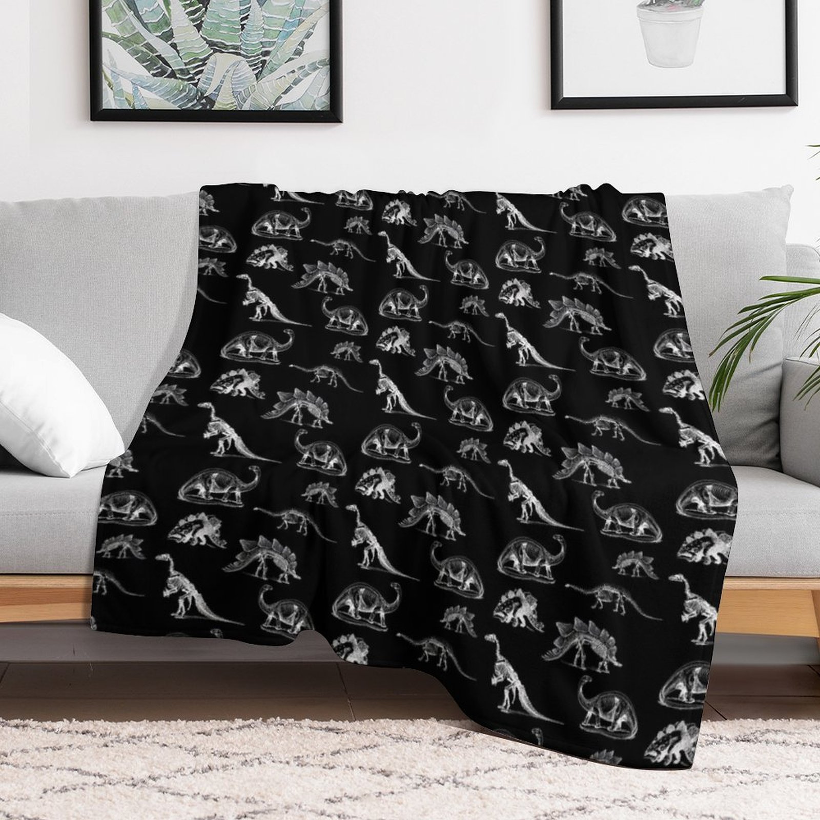 Selimut Sofa Nyaman Motif Dino - 3D Printing X Ray ulasan dan harga
