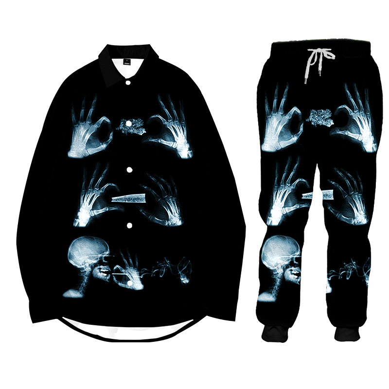 Hoodie pant Hip Hop pria/wanit - 3D Printing X Ray ulasan dan harga