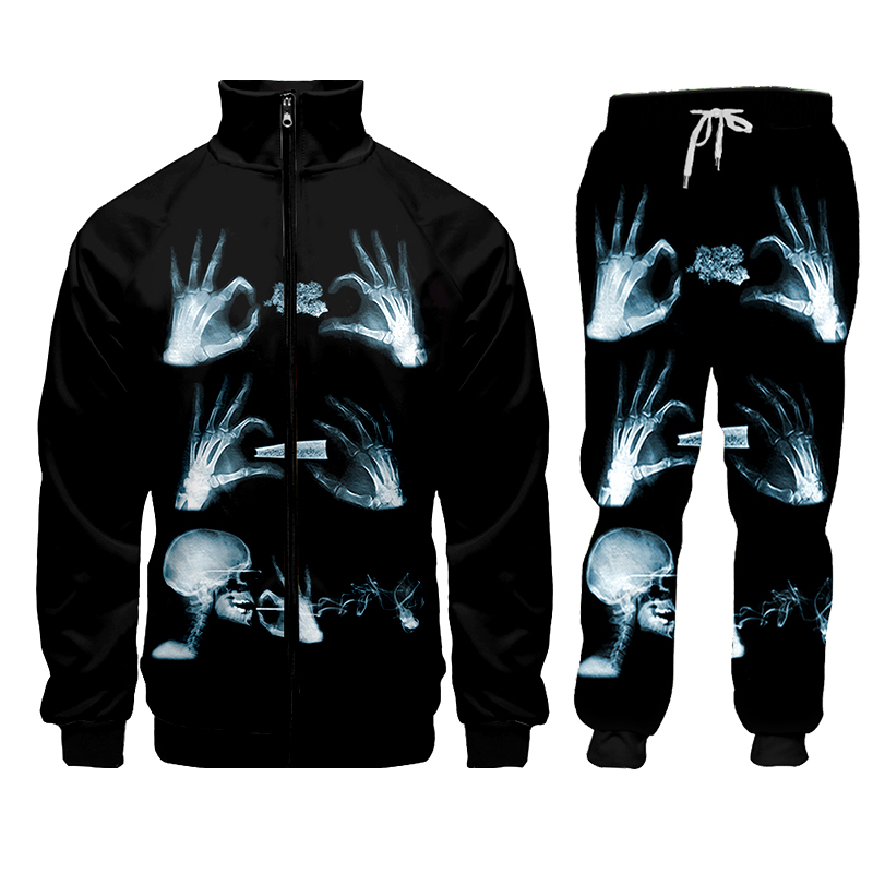 Hoodie pant Hip Hop pria/wanit - 3D Printing X Ray ulasan dan harga