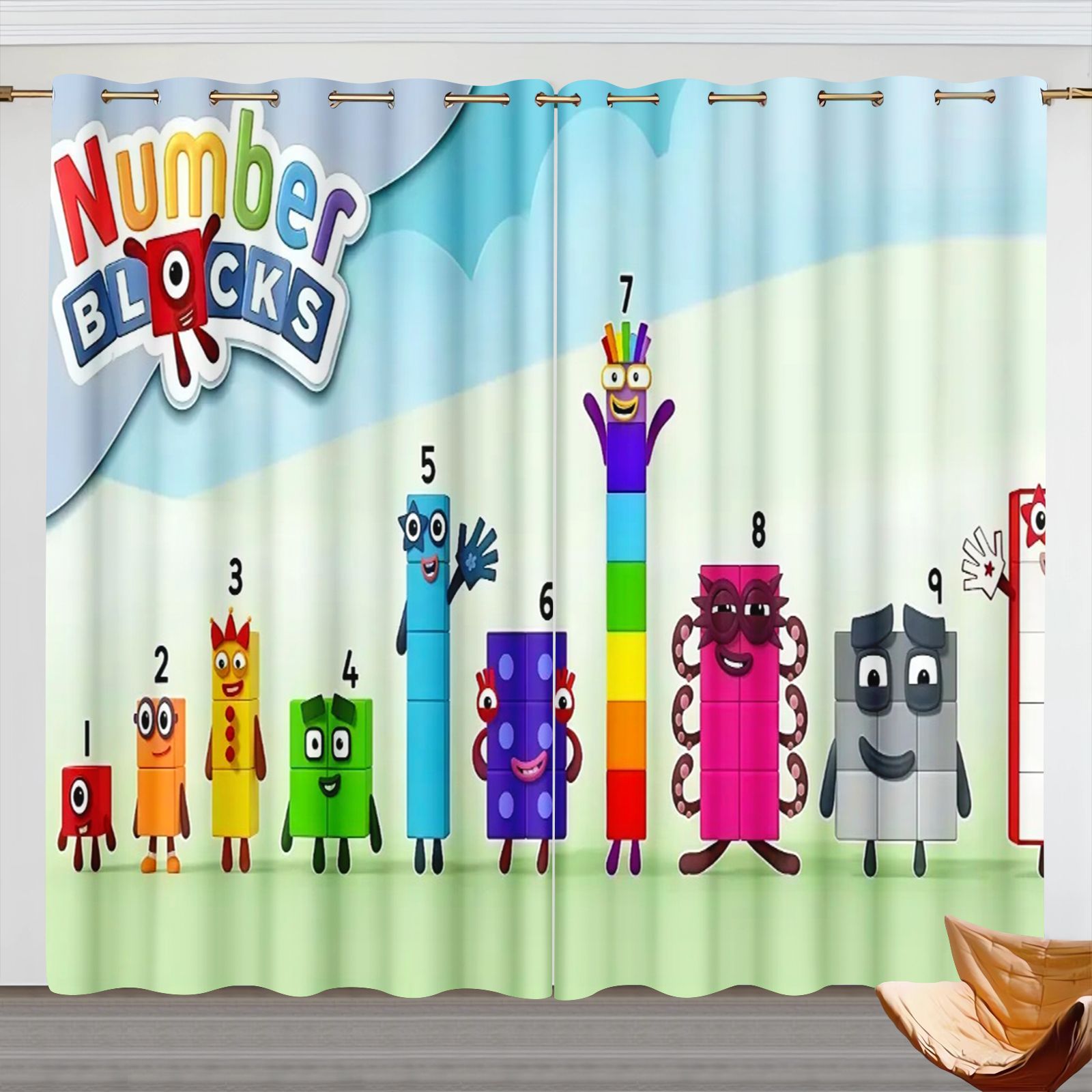 Tirai Kartun Numberblocks, Tir - 3D Printing Room ulasan dan harga
