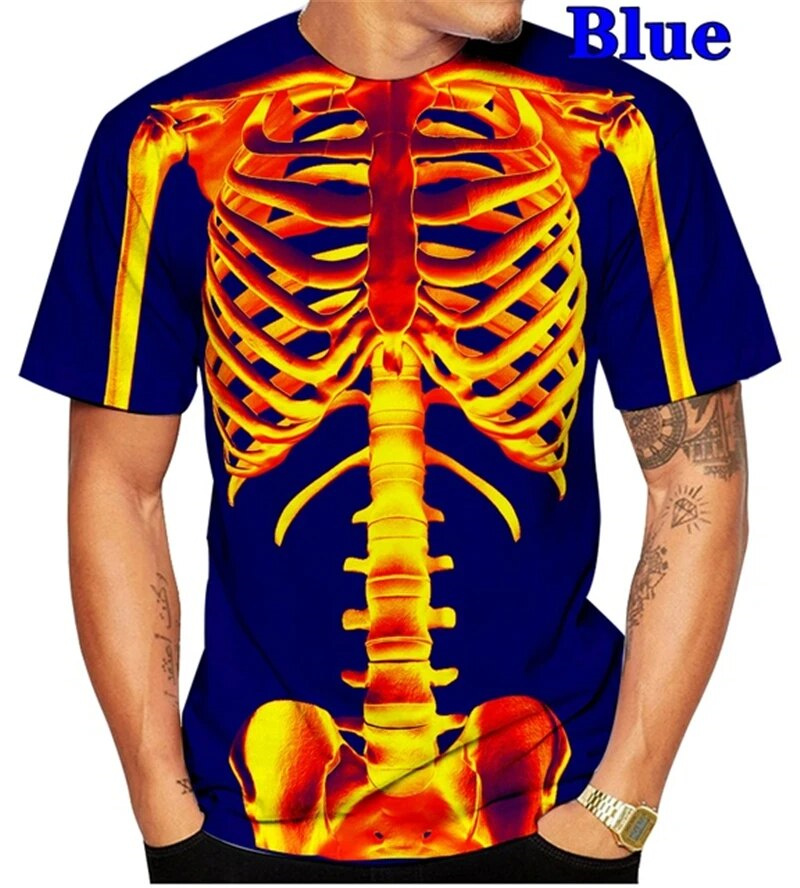 Kaus grafis tengkorak horor ka - 3D Printing X Ray ulasan dan harga